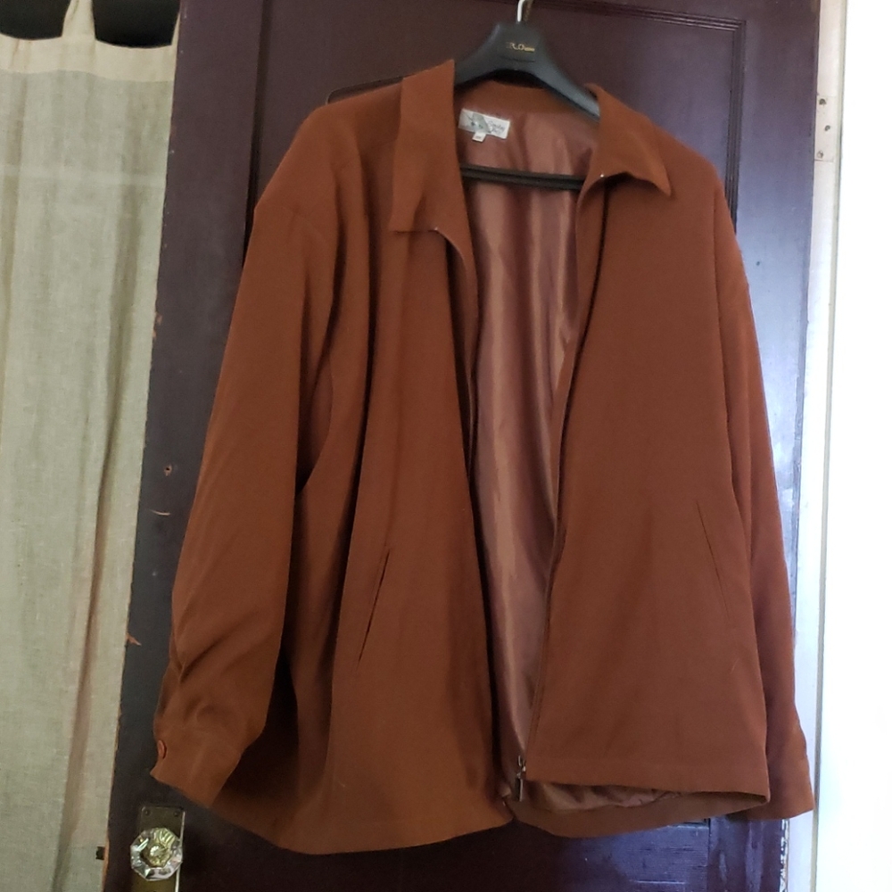 Men's big and tall microsuede zippered jacket